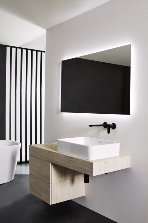 Ideal Standard Cerafine O - Grifo de pared para bañera, negro BC500XG